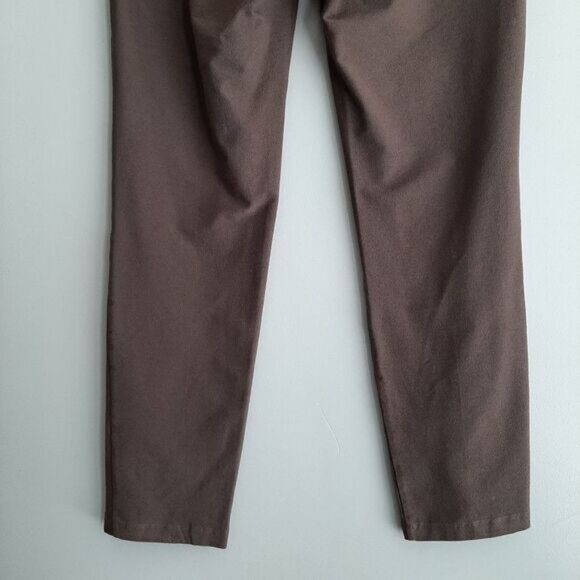 EILEEN FISHER Washable Stretch Crepe Pant Slim Fit Ankle Brown Sz XS - Picture 9 of 11